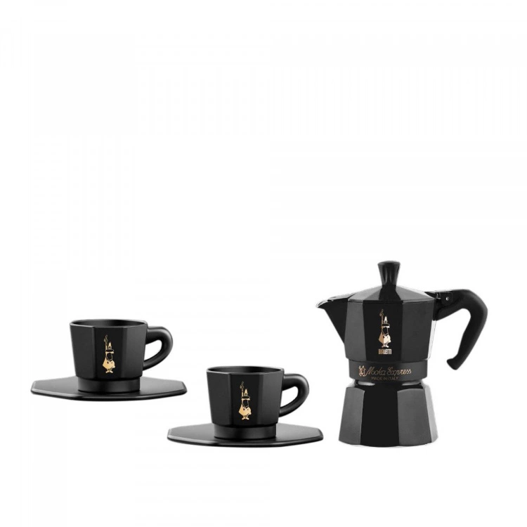 Bialetti Moka Expres & Espresso Cups Set 1 Bialetti Moka Expres & Espresso Cups Set