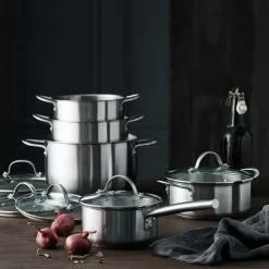 Pillivuyt Loire Pot Set With Glass Lid - Set Of 3 -Köksknivar Försäljning 10722842 5