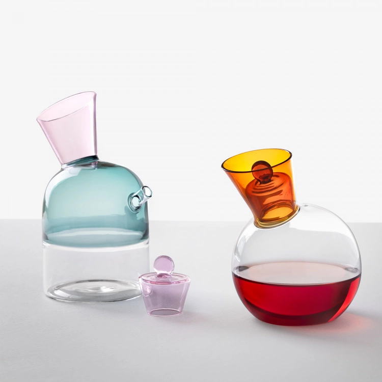 Ichendorf Milano Travasi Oil Bottle Clear/Petrolblue/Pink - 32 Cl 2 Ichendorf Milano Travasi Oil Bottle Clear/Petrolblue/Pink - 32 Cl - Bild 2