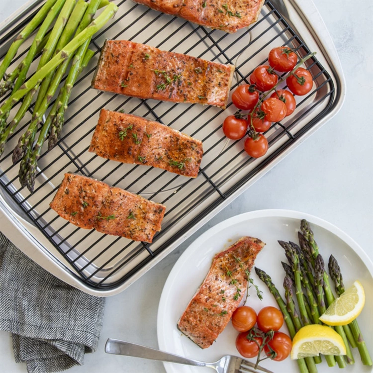 Nordic Ware Naturals® Large Cooking Tray Bakplåt Med Ugnssäkert Grillgaller 2 Nordic Ware Naturals® Large Cooking Tray Bakplåt Med Ugnssäkert Grillgaller - Bild 2